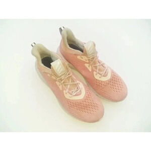 Adidas Womens Alphabounce Em Running Shoes Pink BW1195 Low Top Lace Up Mesh 9